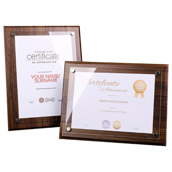 Picture of A4-size -Wood Plaque w/ Acrylic Protector