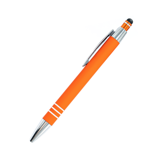 Picture of 3 Rings Rubberized Metal Stylus Pen
