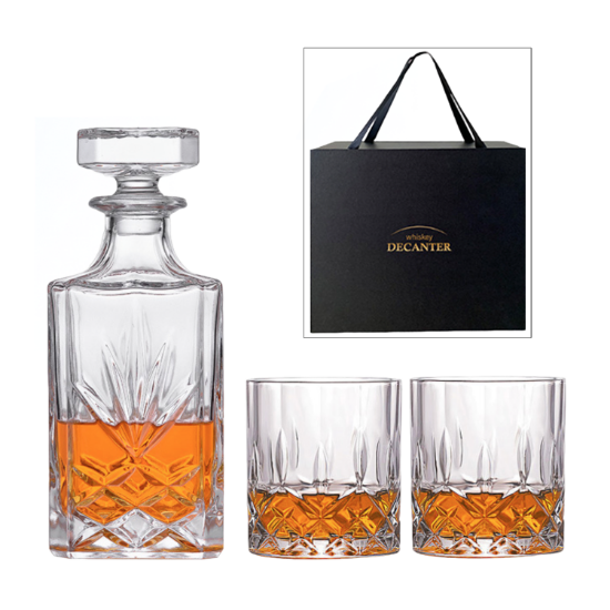Picture of Engraved Set- 26 oz. Decanter and two 10 OZ Glasses