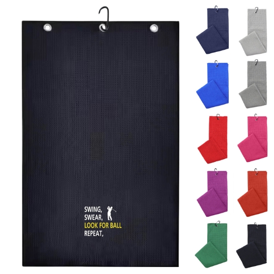 Picture of Tri-Fold Waffle Golf Towel