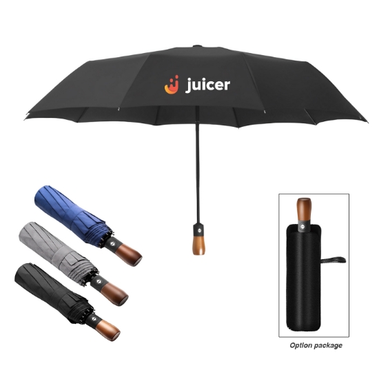 Picture of 42" Wood-Handled Auto-Open Umbrella