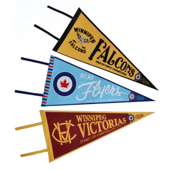 Picture of 8x18" Sublimated Felt Pennant Flag-Full Color/Edge-edge